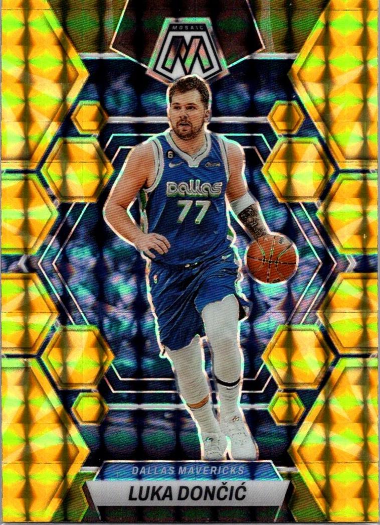 2022 Panini Mosaic Basketball Reactive Yellow Luka Doncic #1