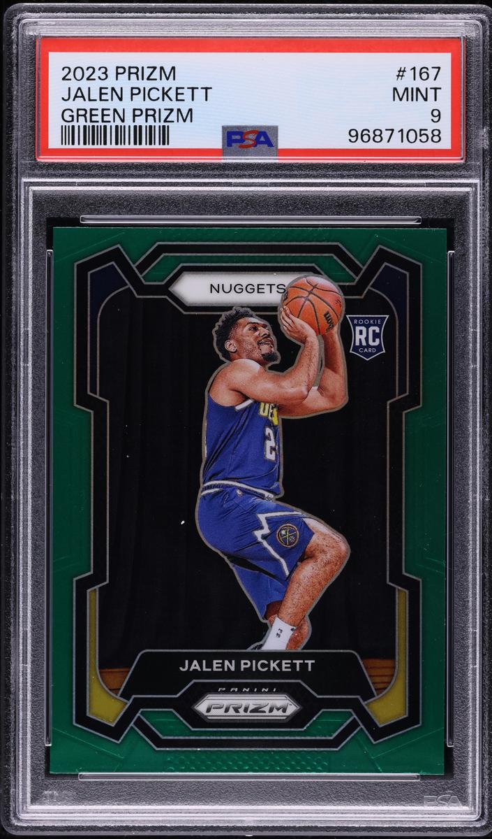 2023 Panini Prizm Basketball Green Jalen Pickett #167 PSA 9