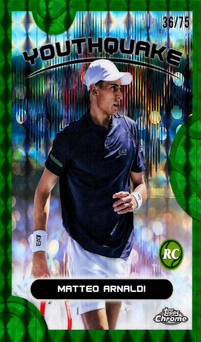 2025 Topps Chrome Tennis Green Geometric Refractor Matteo Arnaldi #YQE-16