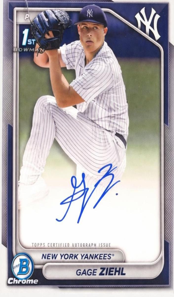 2024 Bowman Draft Chrome Baseball Gage Ziehl #CPA-GZ PSA 9