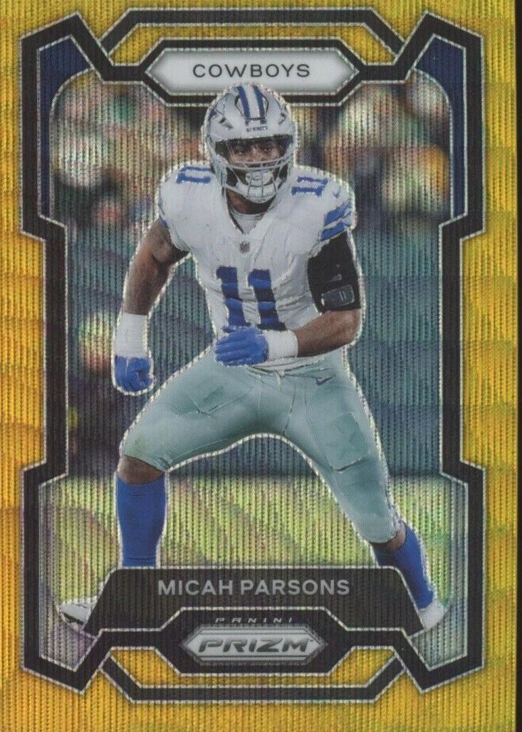 2023 Panini Prizm Football Gold Wave Micah Parsons #78 PSA 8.5