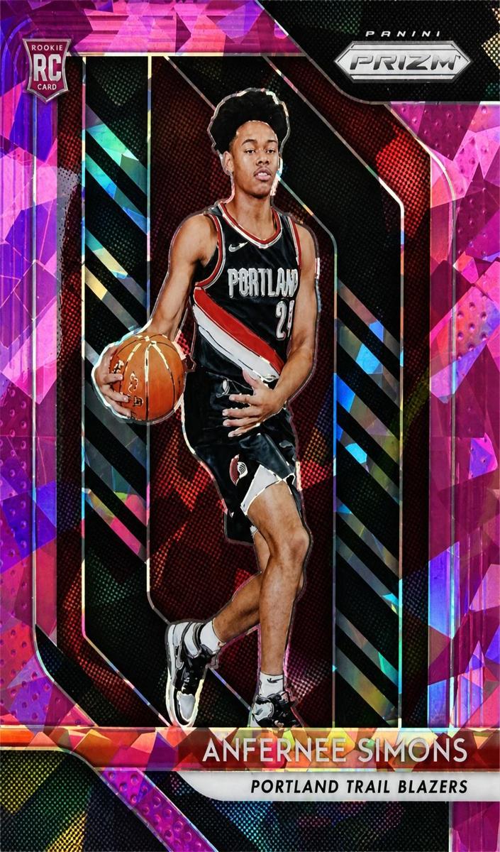 2018 Panini Prizm Basketball Pink Ice Prizm Anfernee Simons #61 PSA 10