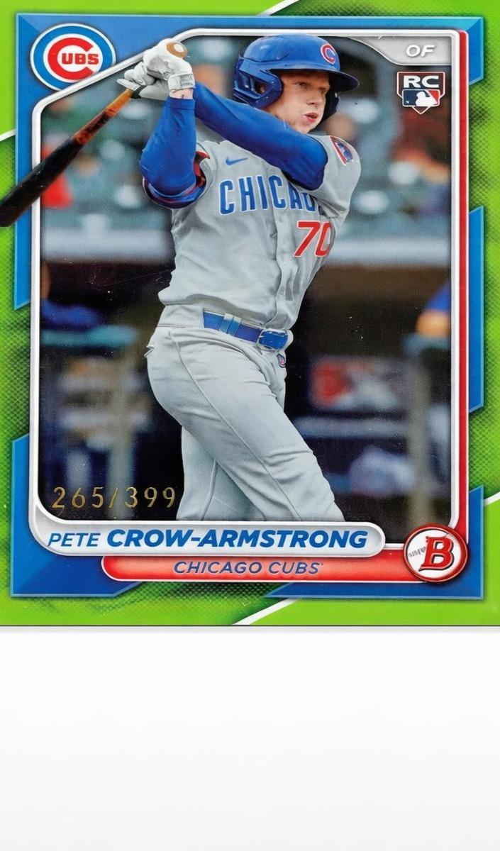 2024 Bowman Baseball Neon Green Pete Crow-Armstrong #85