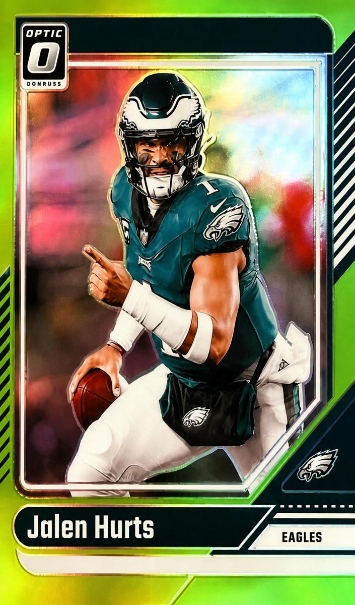 2024 Donruss Optic Football Lime Green Jalen Hurts #158 PSA 9