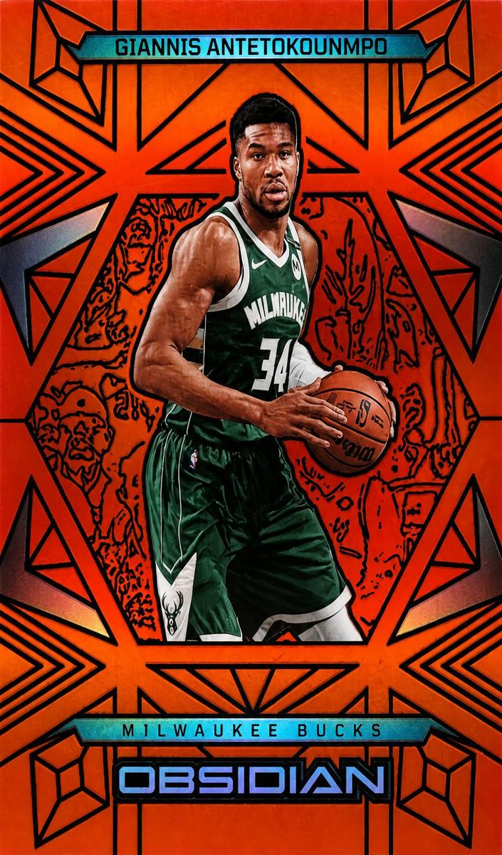 2024 Panini Obsidian Basketball Electric Etch Orange Flood Giannis Antetokounmpo #134