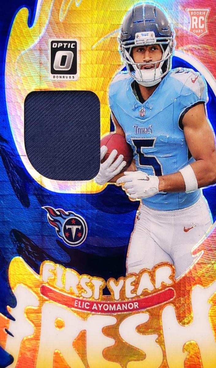 2025 Donruss Optic Football Blue Hyper Elic Ayomanor #FYFBH-EAR