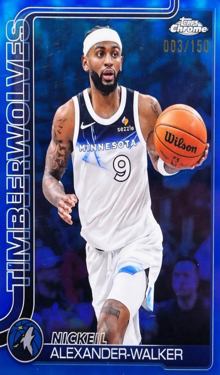 2025 Topps Chrome Basketball Blue Refractor Nickeil Alexander-Walker #193