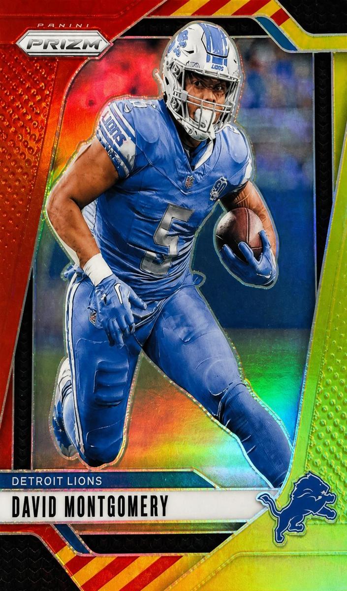 2024 Panini Prizm Football Red and Yellow David Montgomery #94