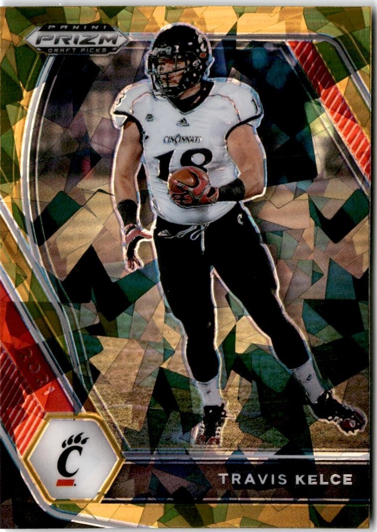 2021 Panini Prizm Draft Picks Football Gold Ice Travis Kelce #46 CGC 9.5