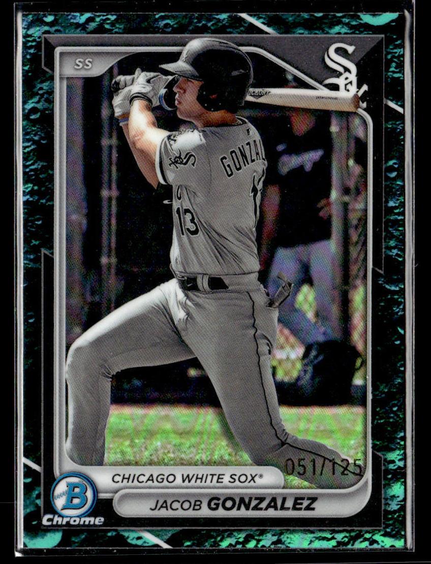2024 Bowman Chrome Prospects Baseball Aqua Lunar Jacob Gonzalez #BCP-41 PSA 10