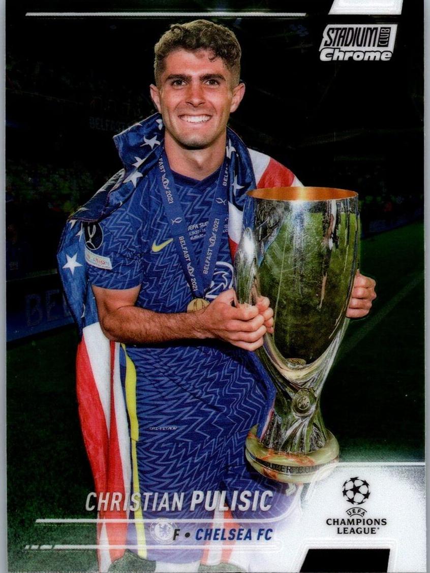 2021 Topps Stadium Club Chrome UEFA Champions League Soccer Christian Pulisic #85