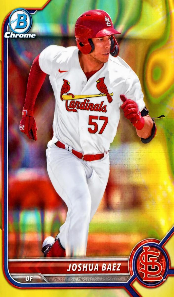 2022 Bowman Draft Baseball Yellow Lava Joshua Baez #BDC-76
