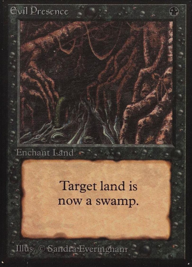 1993 Magic The Gathering Alpha Evil Presence #NNO BGS 7