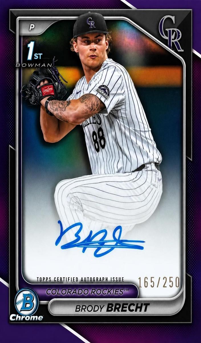 2024 Bowman Draft Chrome Baseball Purple Refractor Brody Brecht #CPA-BBR