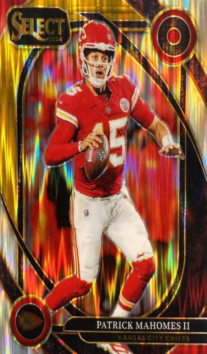 2024 Panini Select Football Black and Gold Shock Patrick Mahomes II #223