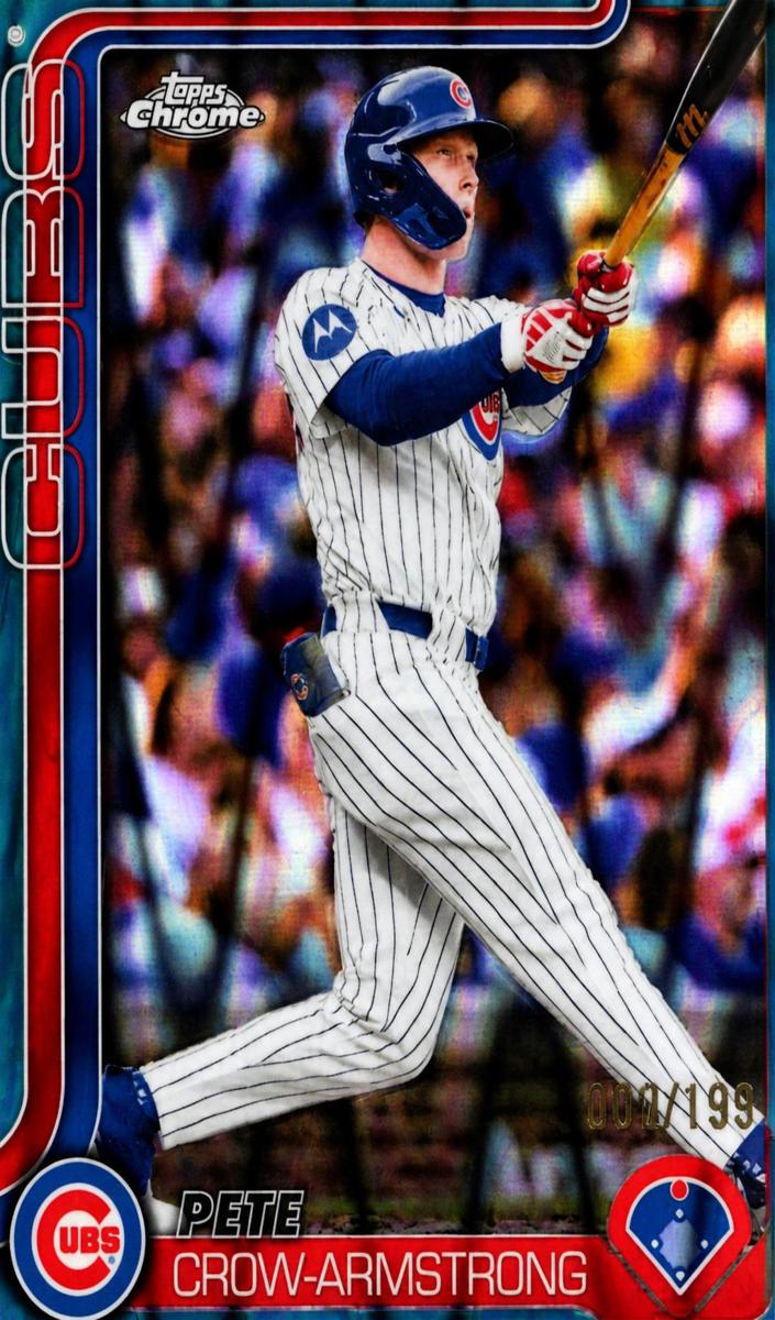 2025 Topps Chrome Update Baseball Aqua Wave Refractor Pete Crow-Armstrong #USC76