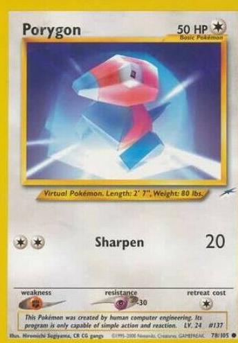 2002 Pokemon Neo Destiny Porygon #78