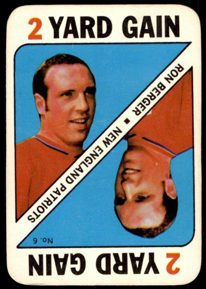 1971 Topps Game Cards Football Ron Berger #6