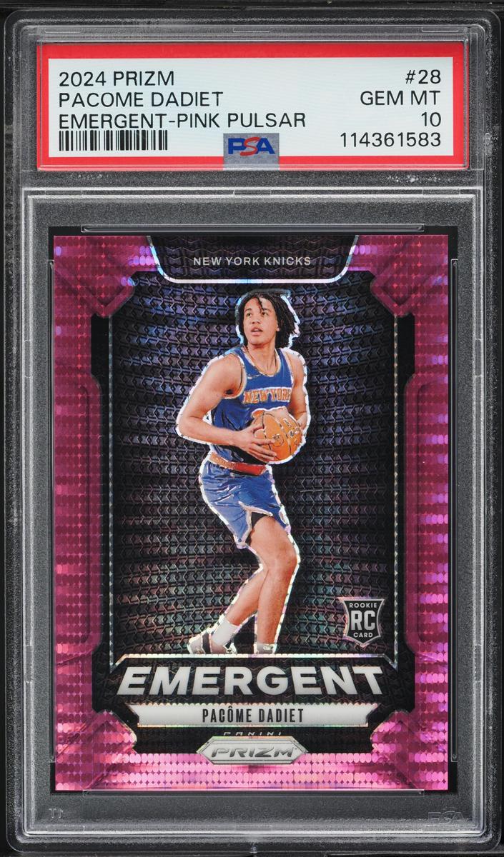 2024 Panini Prizm Basketball Pink Pulsar Pacome Dadiet #28
