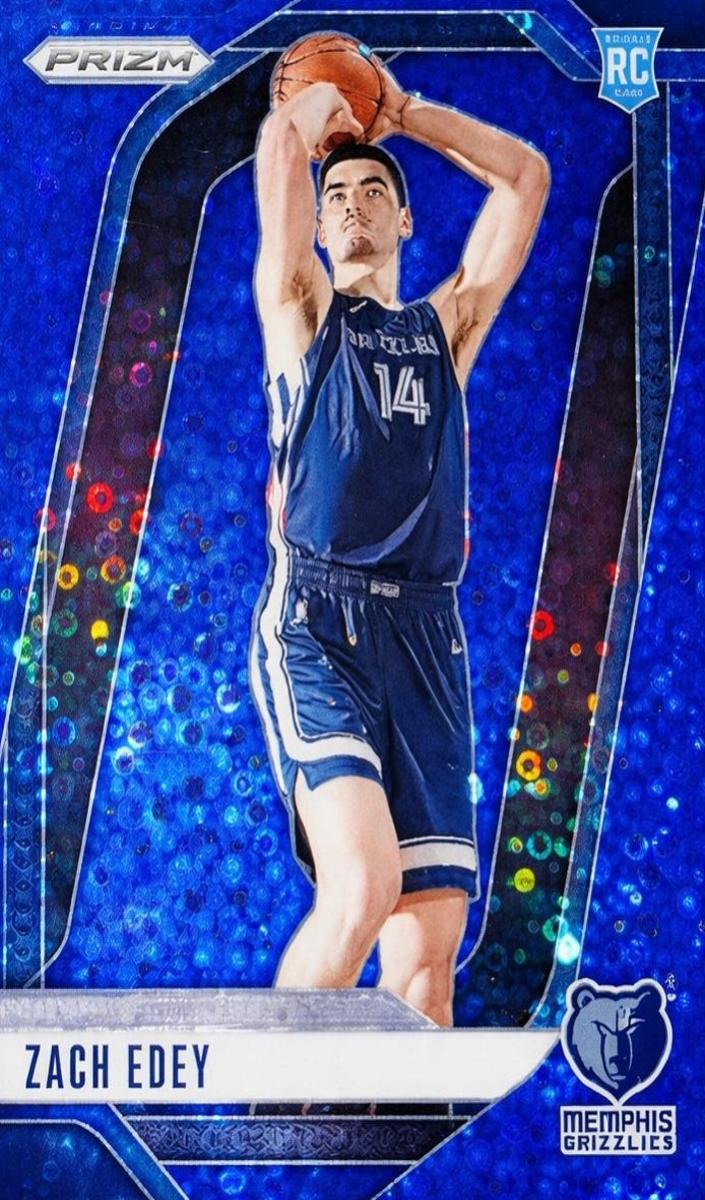 2024 Panini Prizm Basketball Fast Break Blue Zach Edey #249 PSA 9