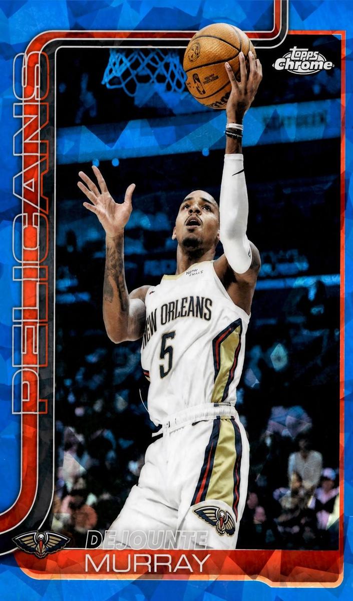 2025 Topps Chrome Sapphire Basketball Dejounte Murray #186