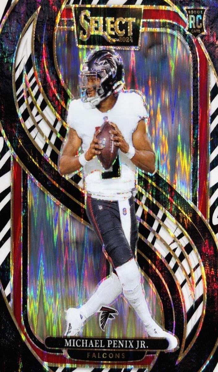2024 Panini Select Football Zebra Shock Michael Penix Jr. #110