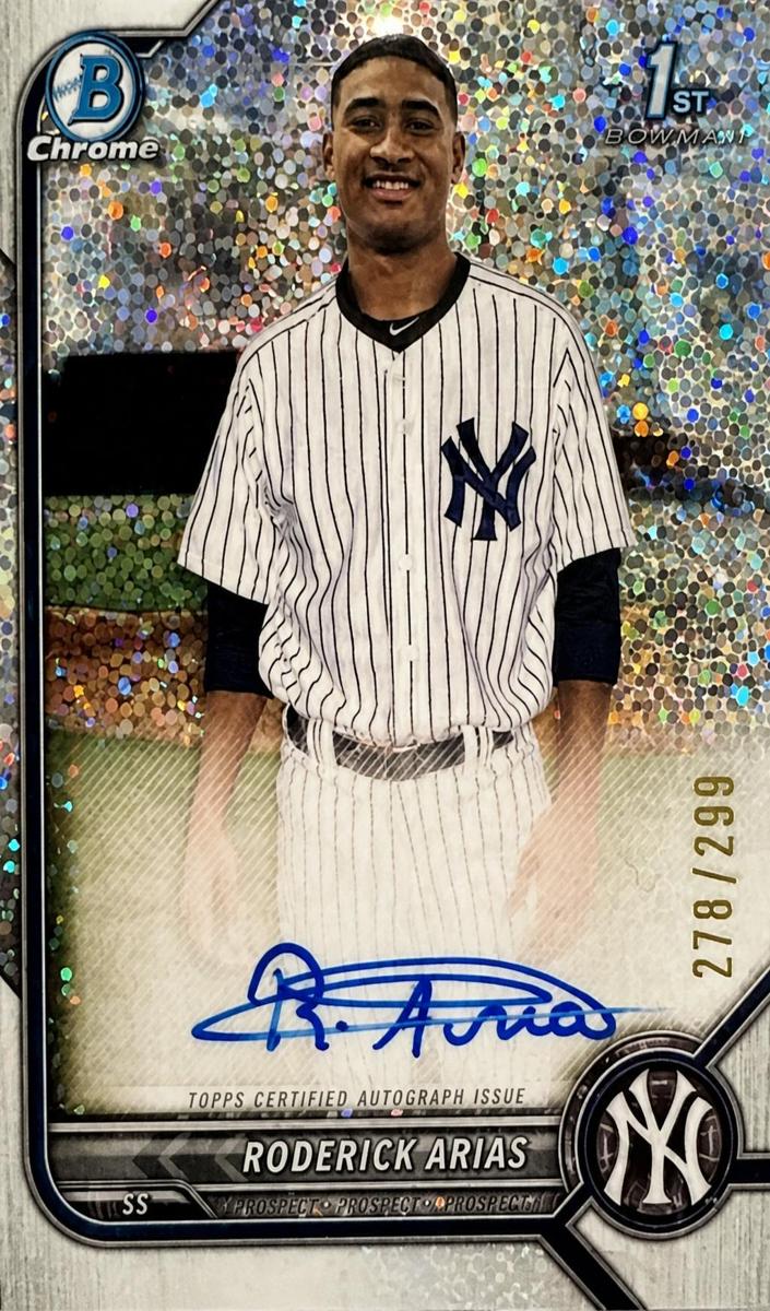 2022 Bowman Chrome Prospects Baseball Speckle Roderick Arias #CPA-RA