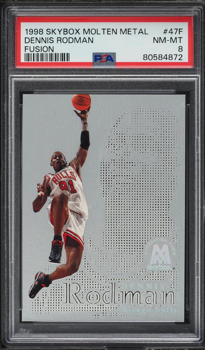 1998 Skybox Molten Metal Basketball Dennis Rodman #47 BGS 8