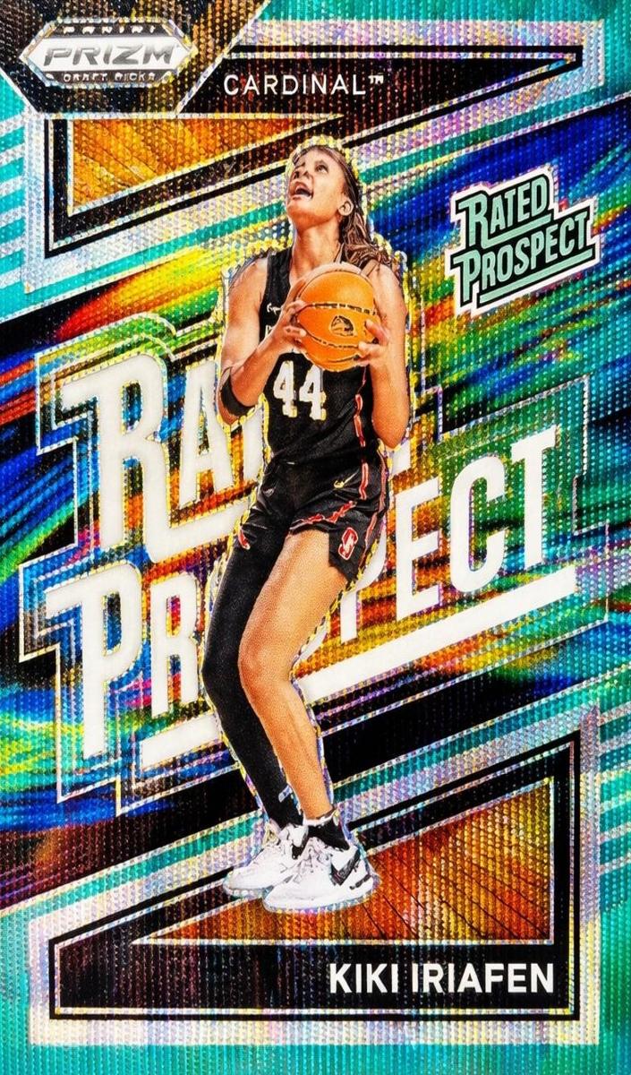 2024 Panini Prizm Draft Picks Basketball Green Kiki Iriafen #10 PSA 10