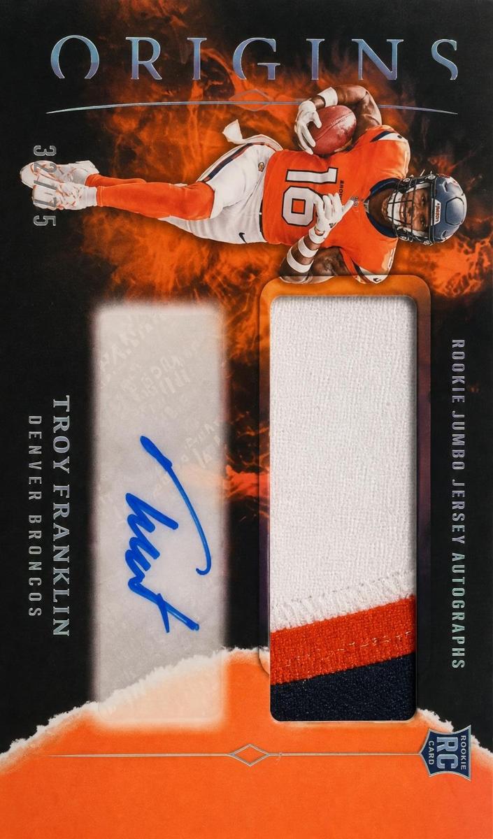 2024 Panini Origins Football Blue Troy Franklin #RJA-TFR