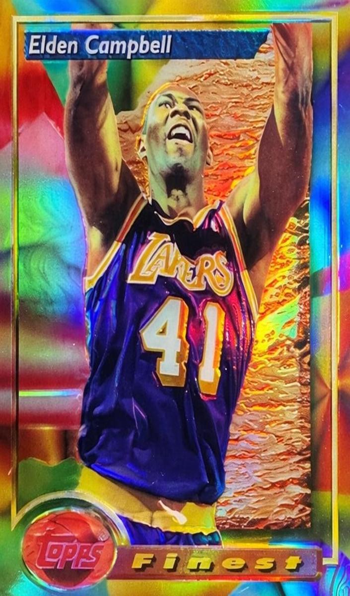 1993 Topps Finest Basketball Refractor Elden Campbell #75