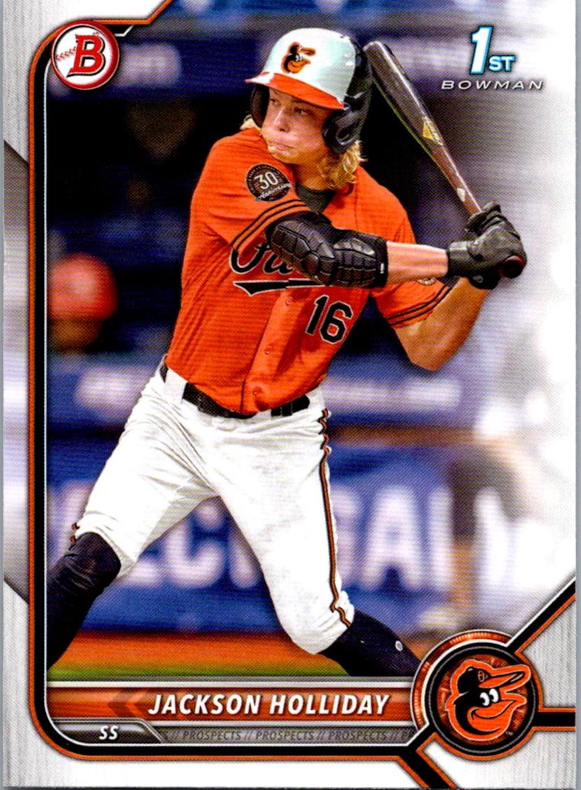 2022 Bowman Draft Baseball Jackson Holliday #BD-168 PSA 9
