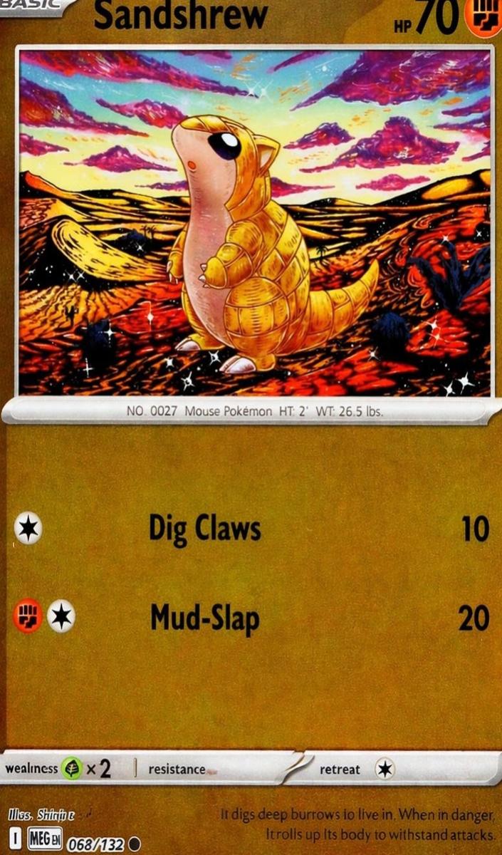 2025 Pokemon Mega Evolution Sandshrew #68 PSA 9