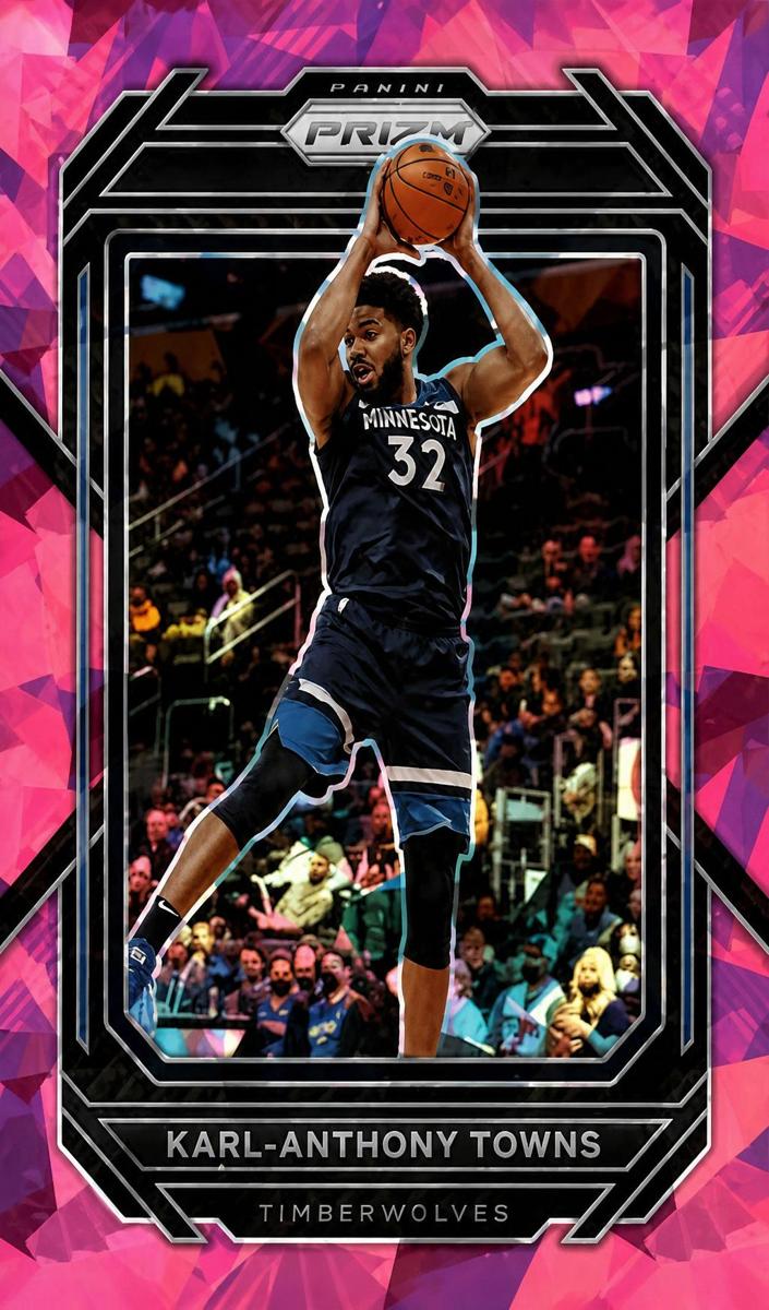 2022 Panini Prizm Basketball Pink Ice Karl-Anthony Towns #68 PSA 10