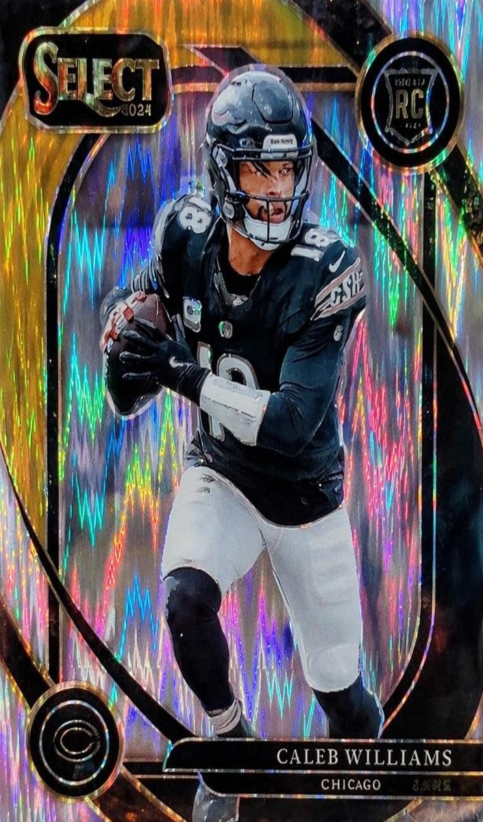 2024 Panini Select Football Black and Gold Shock Caleb Williams #216 PSA 9