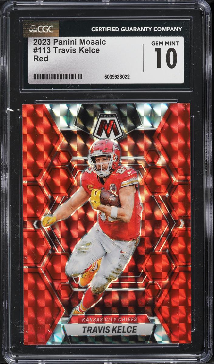 2023 Panini Mosaic Football Red Travis Kelce #113