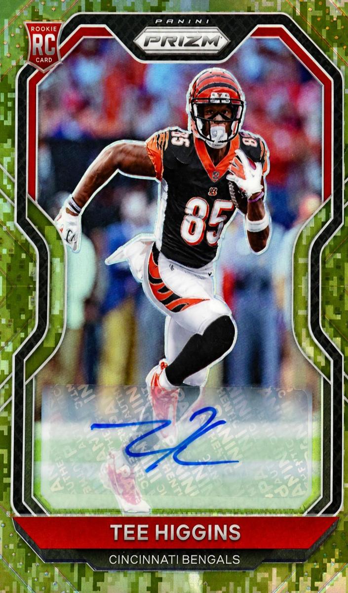 2020 Panini Prizm Football Camo Tee Higgins #308