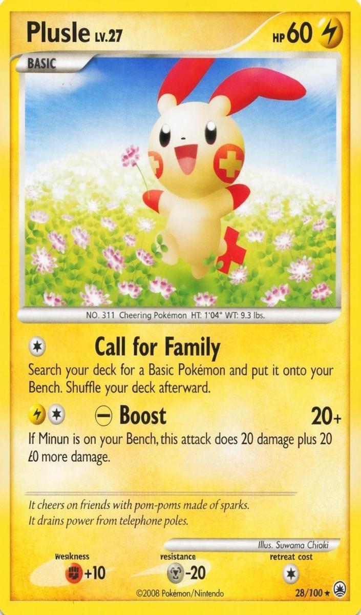 2008 Pokemon Diamond & Pearl Majestic Dawn Plusle #28