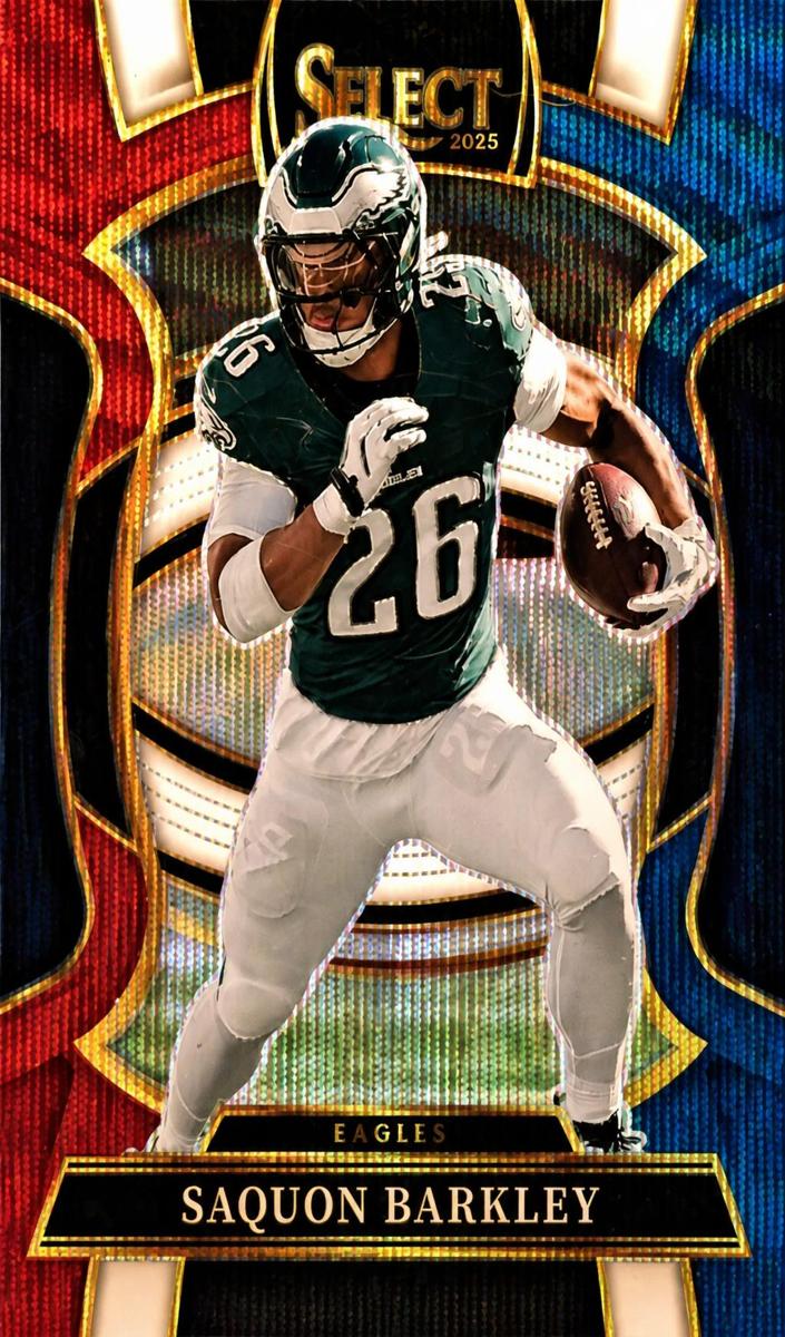 2025 Panini Select Football Tri-Color Saquon Barkley #90
