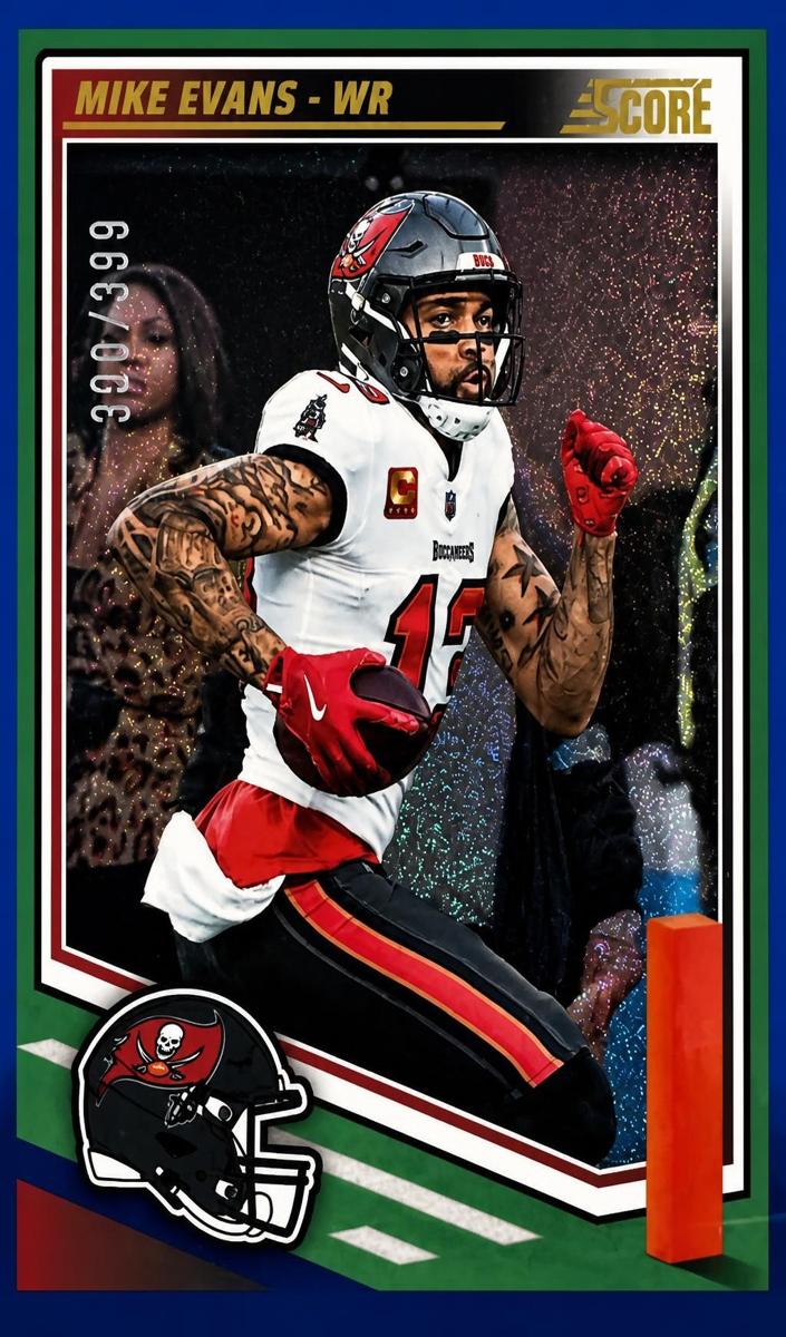 2025 Panini Score Football Dots Blue Mike Evans #285