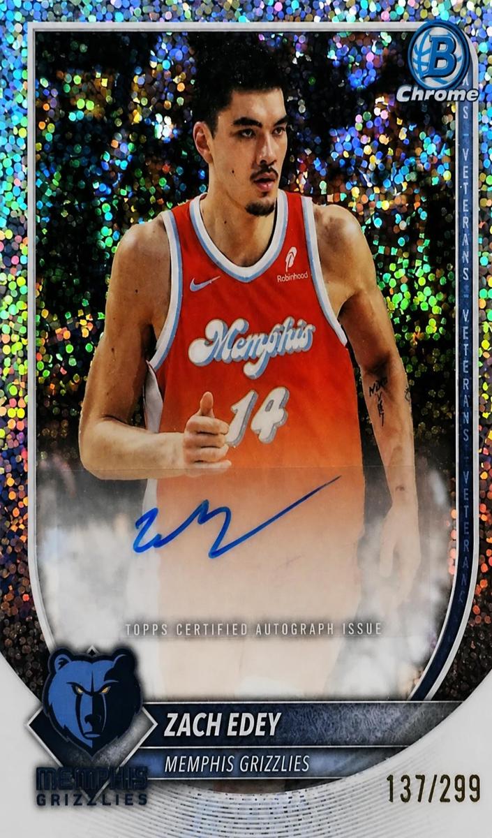 2025 Bowman Basketball Speckle Refractor Zach Edey #BCA-ZE