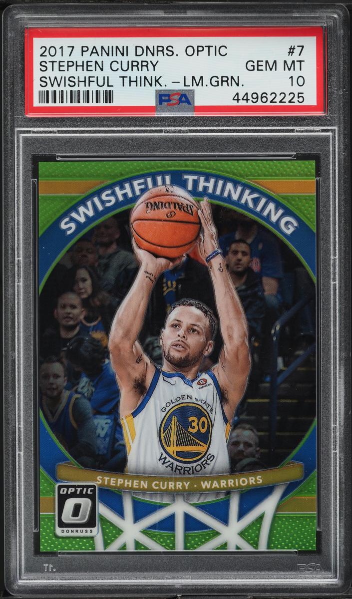2017 Donruss Optic Basketball Lime Green Stephen Curry #7 PSA 10