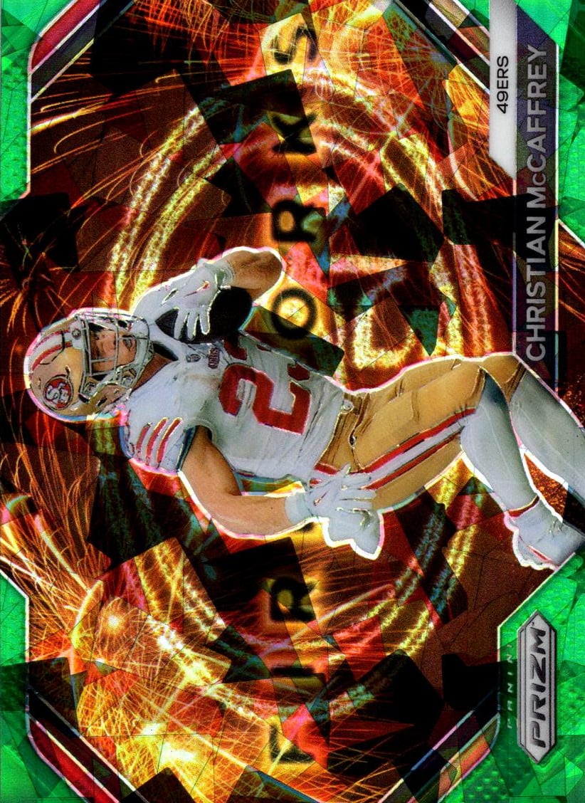 2023 Panini Prizm Football Green Ice Christian McCaffrey #F-12