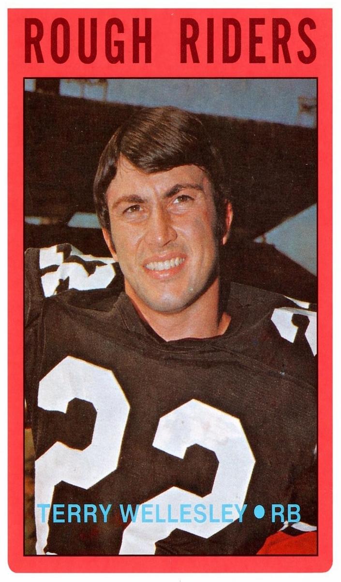 1972 O-Pee-Chee CFL Football Terry Wellesley #78