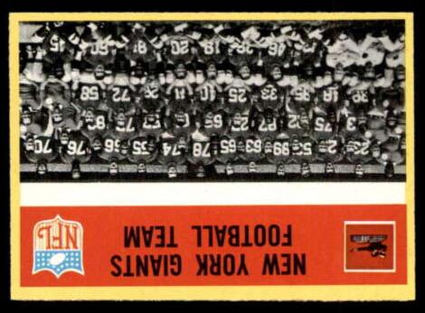 1967 Philadelphia Football New York Giants #109 PSA 7