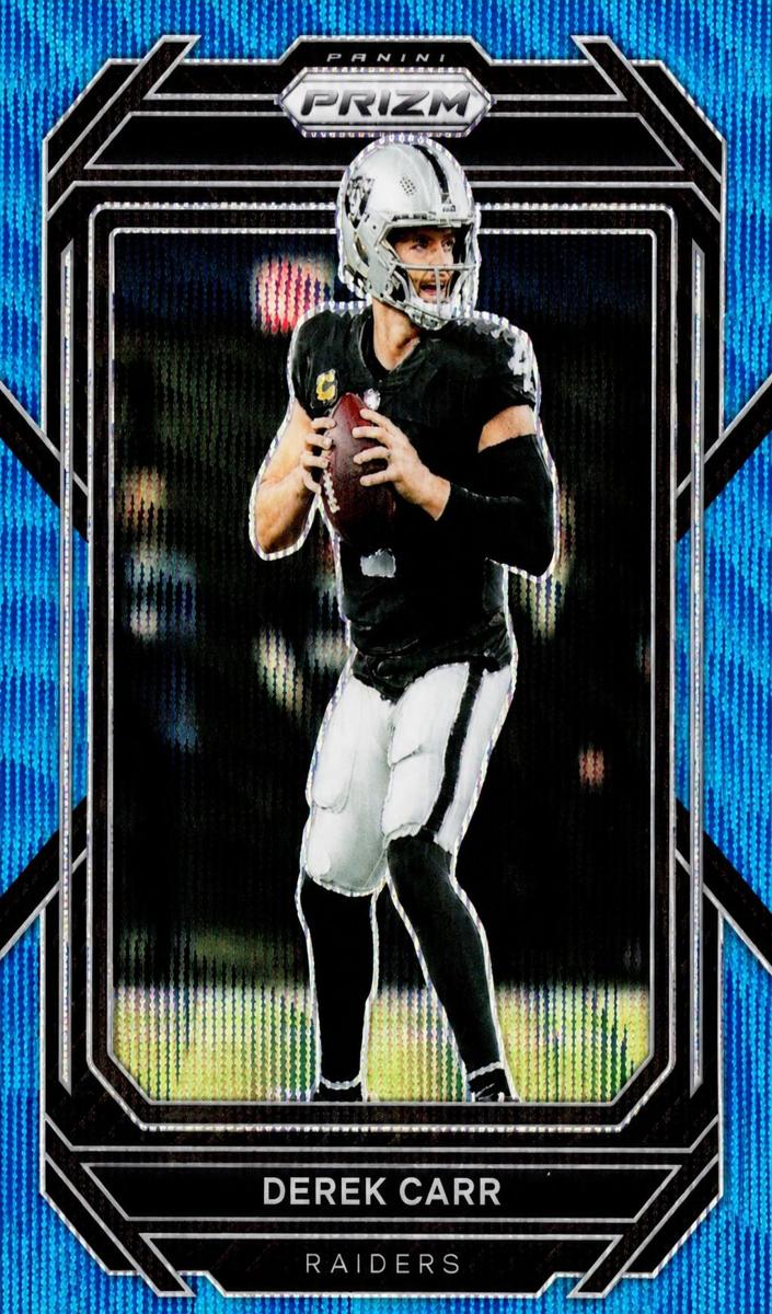 2022 Panini Prizm Football Blue Wave Derek Carr #169