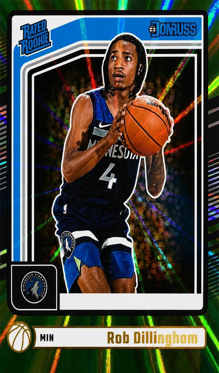 2024 Panini Donruss Basketball Holo Green Laser Rob Dillingham #204
