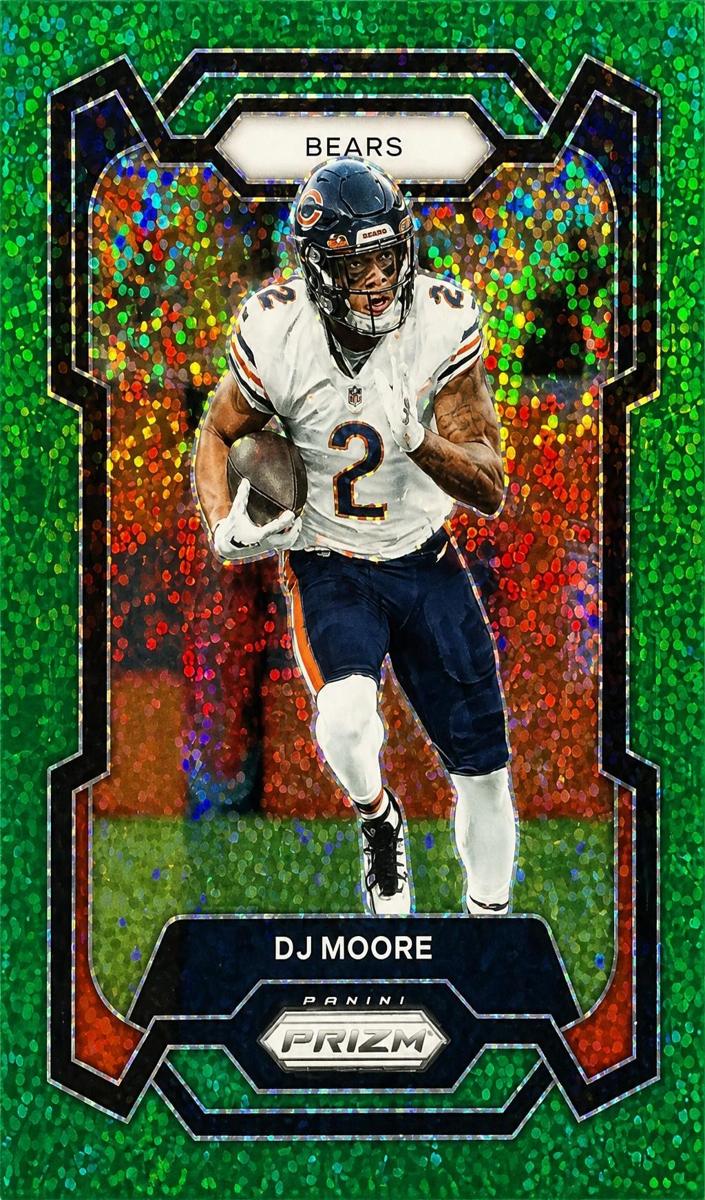 2023 Panini Prizm Football Green Sparkle DJ Moore #47