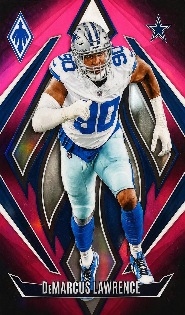 2024 Panini Phoenix Football Pink Fade DeMarcus Lawrence #40