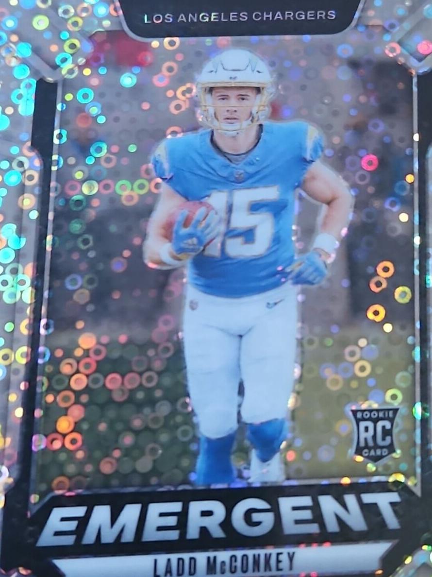 2024 Panini Prizm Football No Huddle Ladd McConkey #13 PSA 9